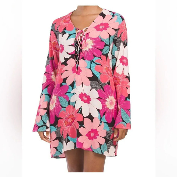 La Blanca In Full Bloom Cover Up Tunic - Picture 1 of 3